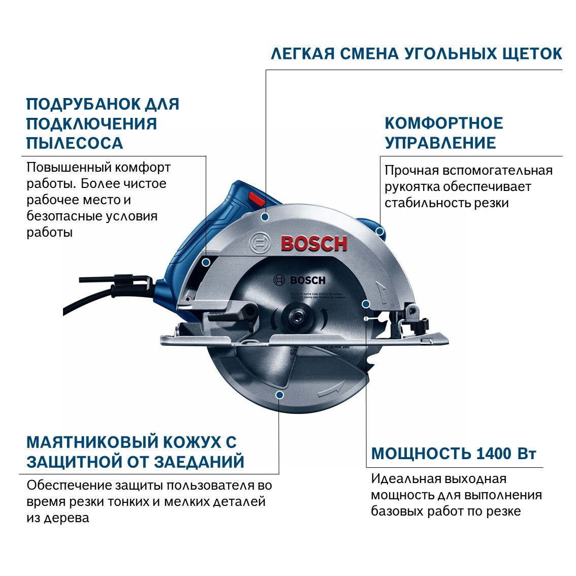 Циркулярная пила Bosch GKS 140 06016B3020